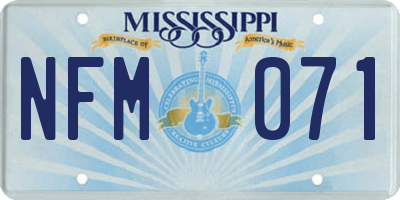 MS license plate NFM071