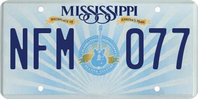MS license plate NFM077