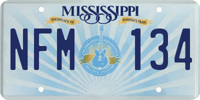 MS license plate NFM134