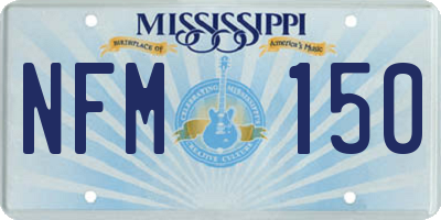 MS license plate NFM150