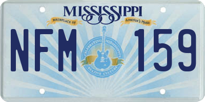 MS license plate NFM159