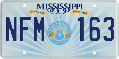 MS license plate NFM163