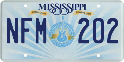 MS license plate NFM202