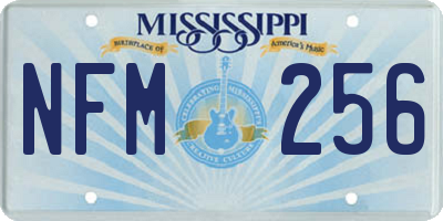 MS license plate NFM256