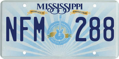 MS license plate NFM288