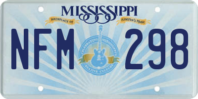 MS license plate NFM298