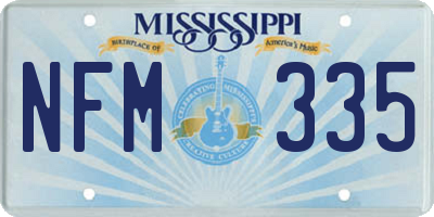 MS license plate NFM335