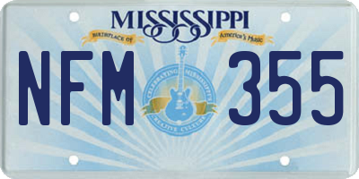MS license plate NFM355