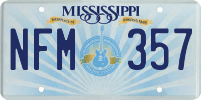 MS license plate NFM357