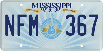 MS license plate NFM367