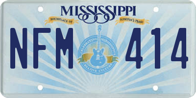 MS license plate NFM414