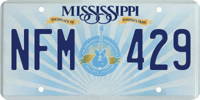 MS license plate NFM429