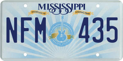 MS license plate NFM435
