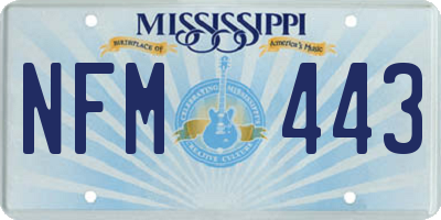 MS license plate NFM443