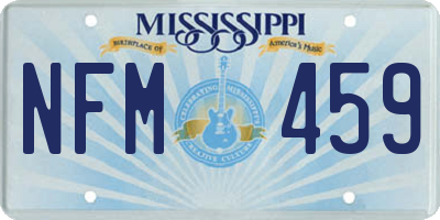 MS license plate NFM459