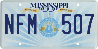 MS license plate NFM507