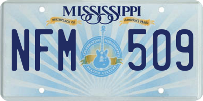 MS license plate NFM509