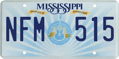 MS license plate NFM515