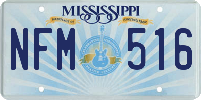 MS license plate NFM516