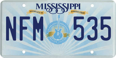 MS license plate NFM535