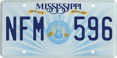 MS license plate NFM596