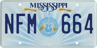 MS license plate NFM664