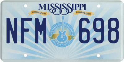 MS license plate NFM698