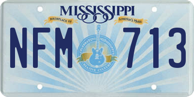 MS license plate NFM713