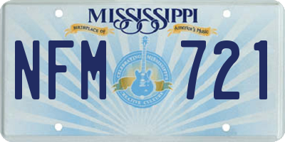 MS license plate NFM721