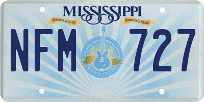 MS license plate NFM727