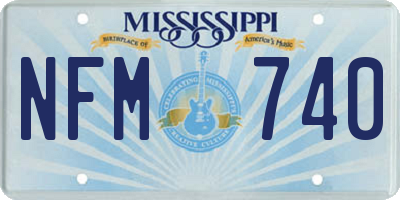 MS license plate NFM740