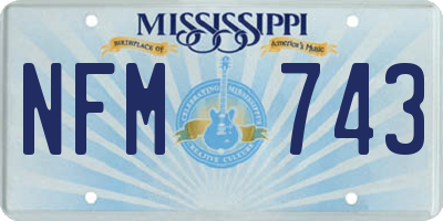 MS license plate NFM743