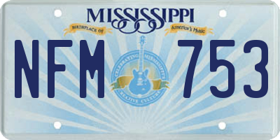 MS license plate NFM753