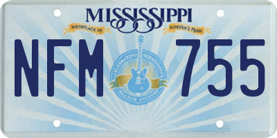 MS license plate NFM755