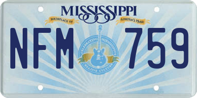 MS license plate NFM759