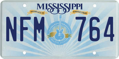 MS license plate NFM764
