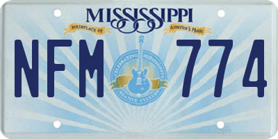 MS license plate NFM774