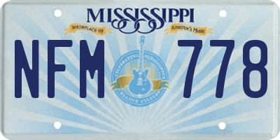 MS license plate NFM778