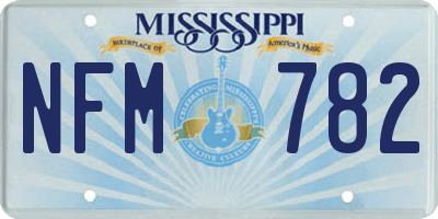 MS license plate NFM782