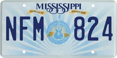 MS license plate NFM824