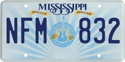 MS license plate NFM832