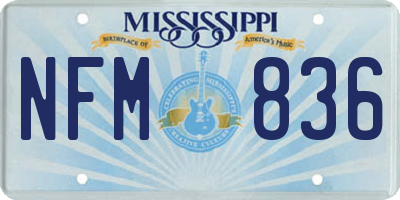 MS license plate NFM836