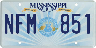 MS license plate NFM851