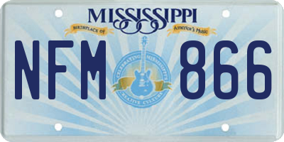MS license plate NFM866