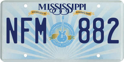 MS license plate NFM882