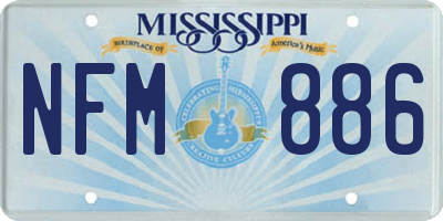 MS license plate NFM886