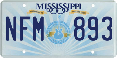 MS license plate NFM893