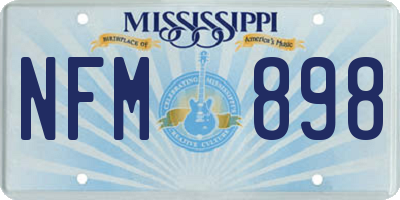 MS license plate NFM898
