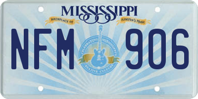 MS license plate NFM906