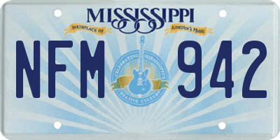 MS license plate NFM942
